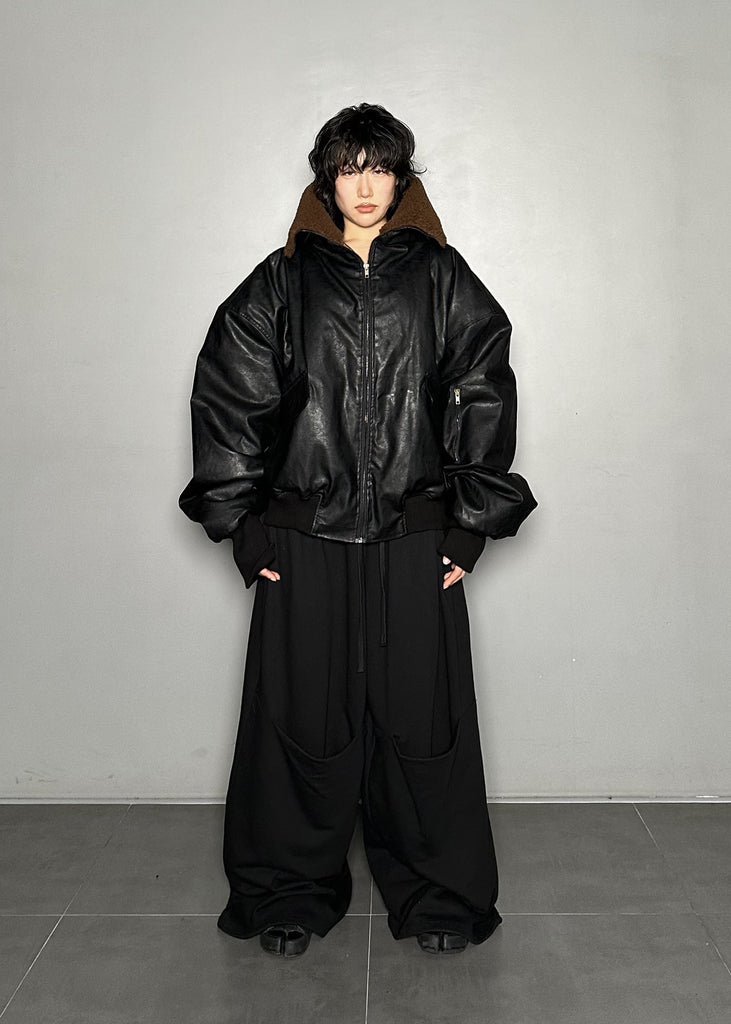 FW25 AMU Unisex. Oversized Padded Jacket #BLACK [Pre-Order