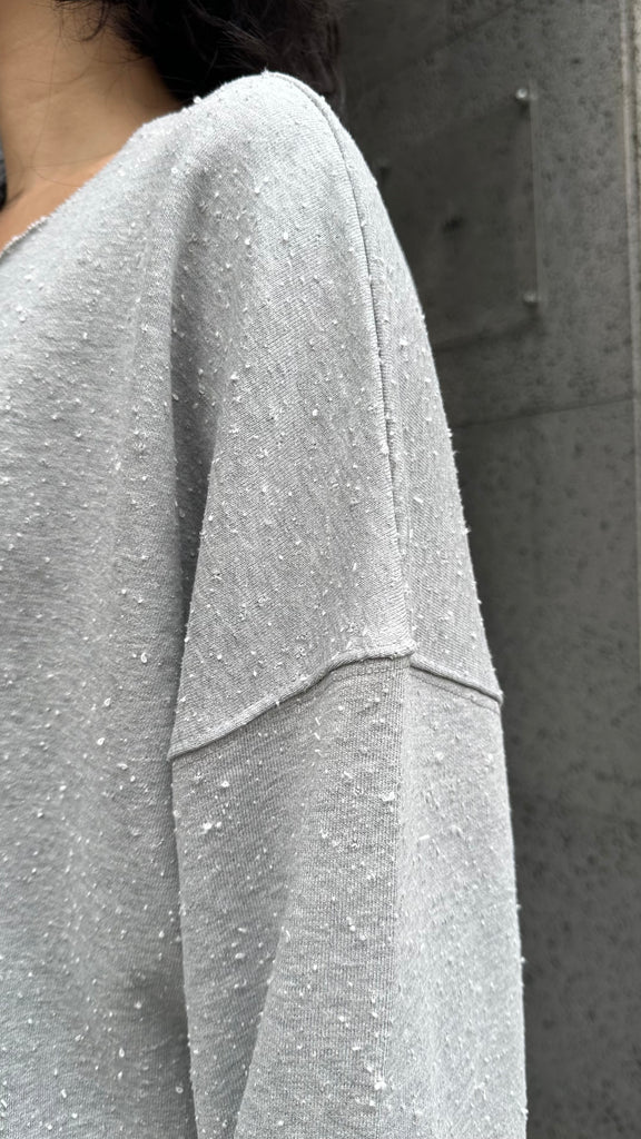 FW25 AMU Unisex. Textured Round-neck Tee (Reversible) #MELANGE