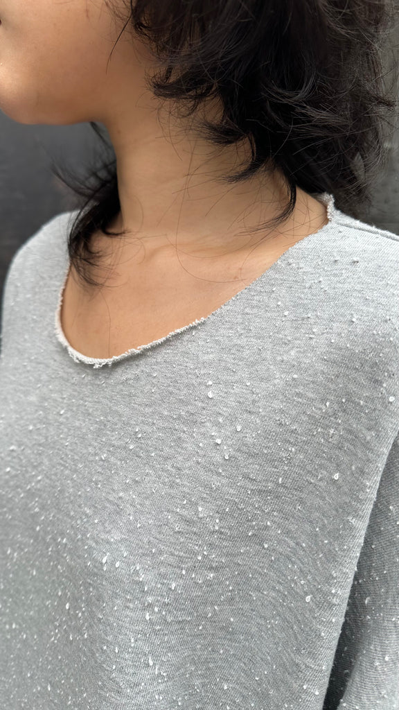 FW25 AMU Unisex. Textured Round-neck Tee (Reversible) #MELANGE