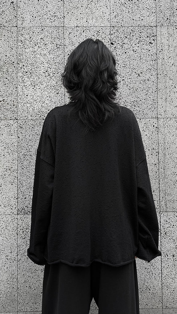FW25 AMU Unisex. Textured Round-neck Tee (Reversible) #MELANGE
