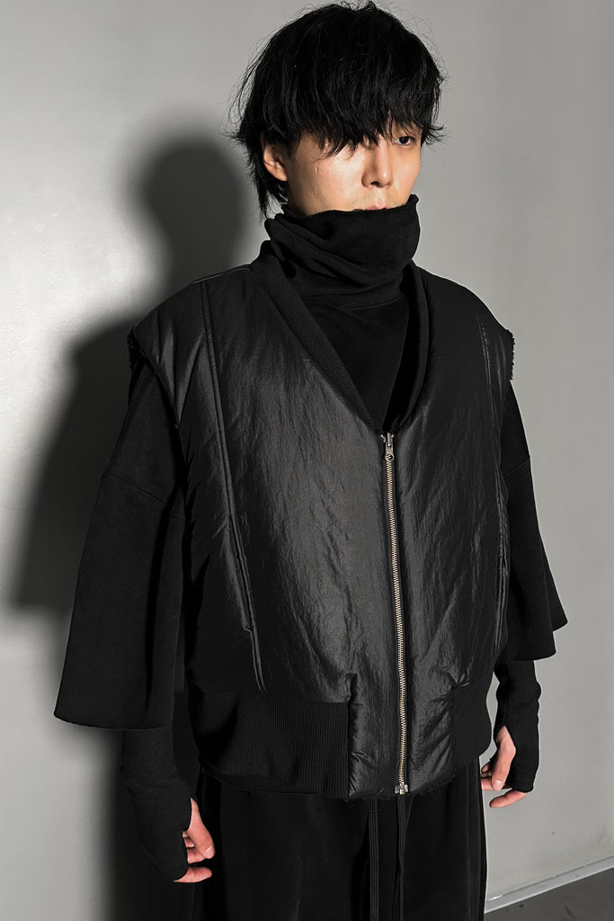 FW24 UNISEX AMU OVERSIZED NAPPED TURTLENECK  #BLACK