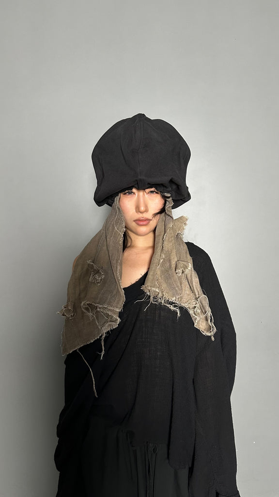 SS25 AMU Unisex. Oversized Low-Neckline Shirt Top #BEIGE