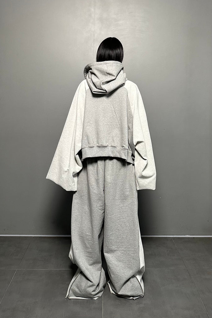 FW24 UNISEX AMU OVERSIZED ZIP SWEATPANTS #GRAY