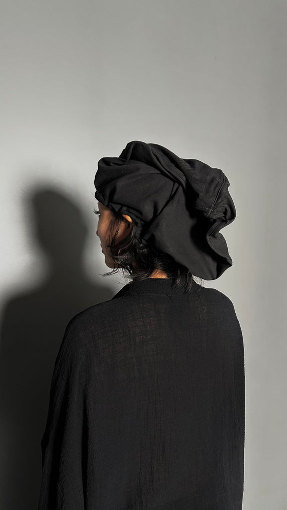 SS25 AMU Unisex. Oversized Low-Neckline Shirt Top #BLACK