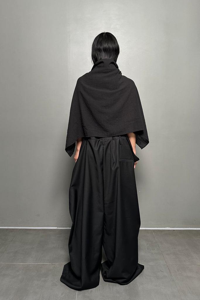 SS24 UNISEX AMU EMPHASIZED OVERSIZED TROUSERS #BLACK