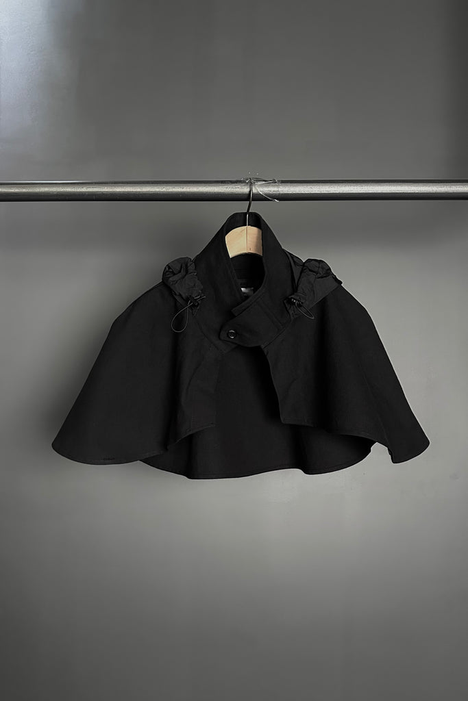 SS25 UNISEX AMU HOODIE CAPE #BLACK