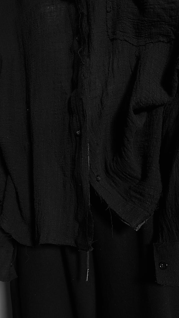 SS25 AMU Unisex Split Layered Shirt #WHITE