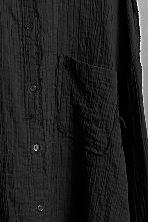 FW25 AMU UNISEX. Washed Oversized Shirt #BLACK