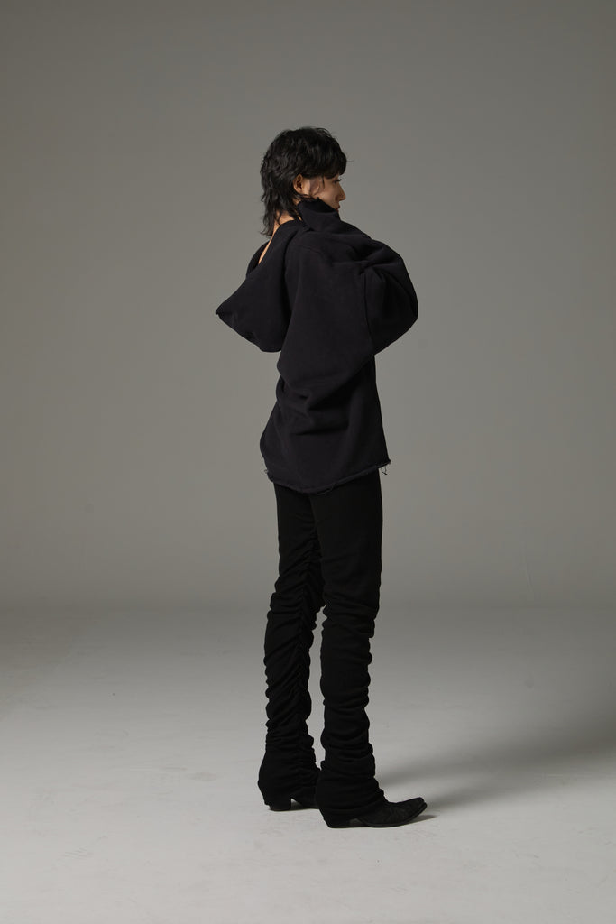 FW25 AMU UNISEX. Extra-Long Leggings Pants #BLACK