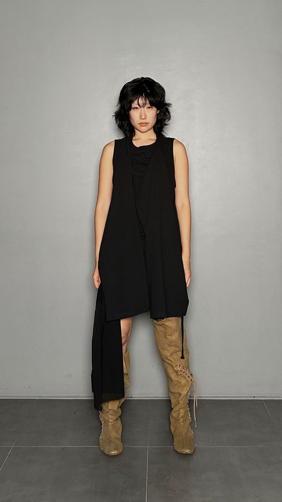 FW25 AMU Unisex. Layered Versatile Top #BLACK