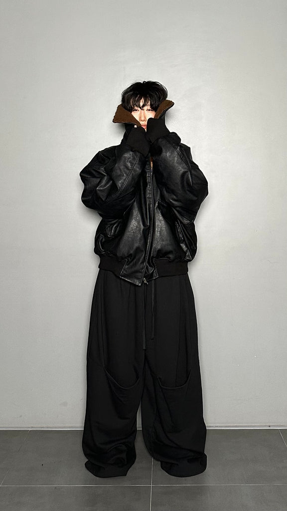 FW25 AMU Unisex. Oversized Padded Jacket #BLACK