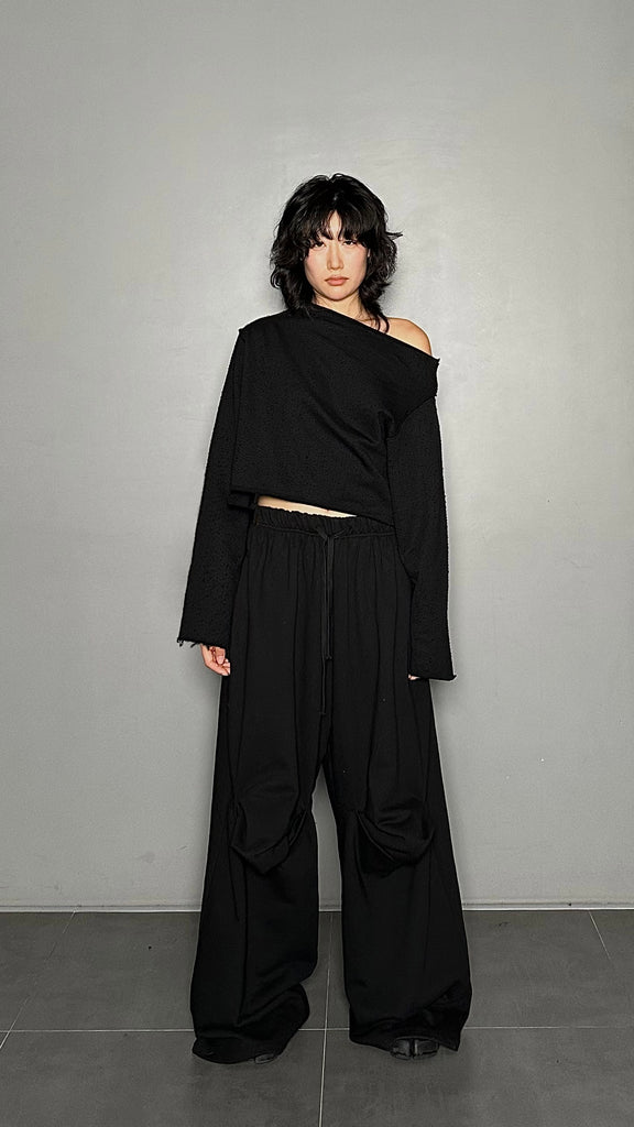 FW25 AMU. Off-shoulder Top (Reversible) #MELANGE