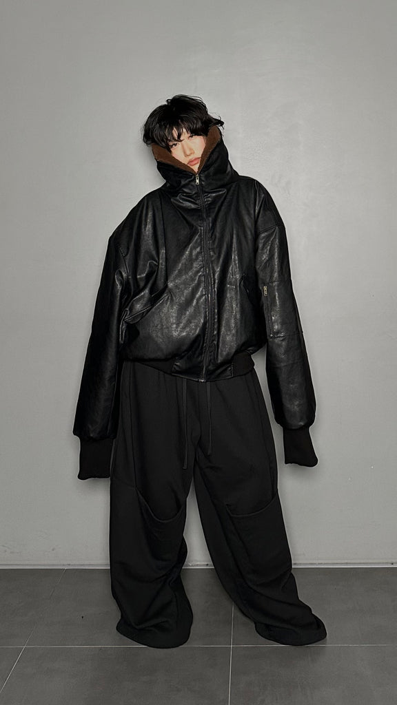 FW25 AMU Unisex. Oversized Padded Jacket #BLACK