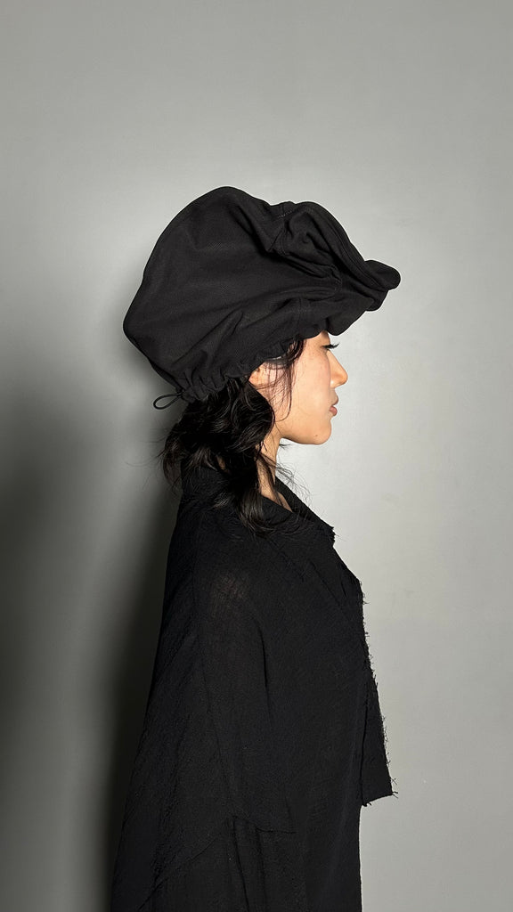SS25 AMU Unisex. Wire Oversized Stopper Hat #BLACK