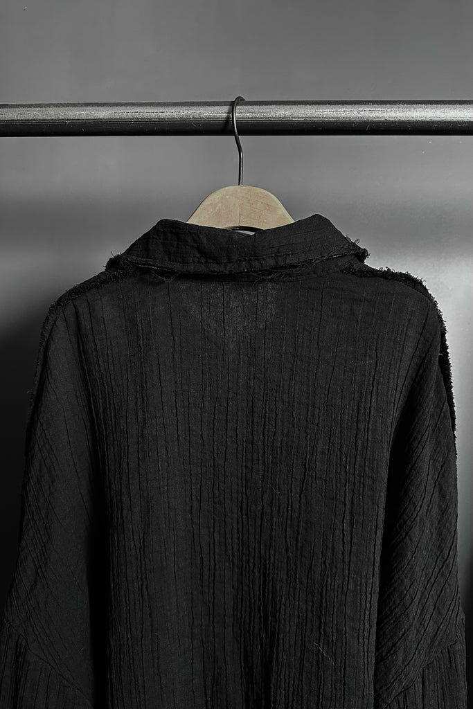FW25 AMU UNISEX. Washed Oversized Shirt #BLACK