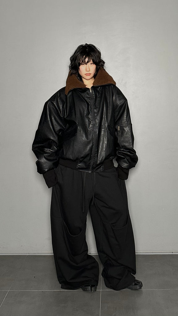FW25 AMU Unisex. Oversized Padded Jacket #BLACK