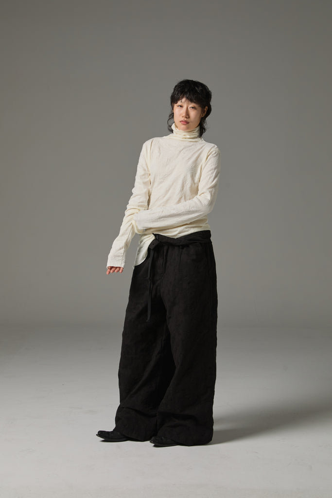 FW25 AMU UNISEX. Oversized Camo Trousers #BLACK