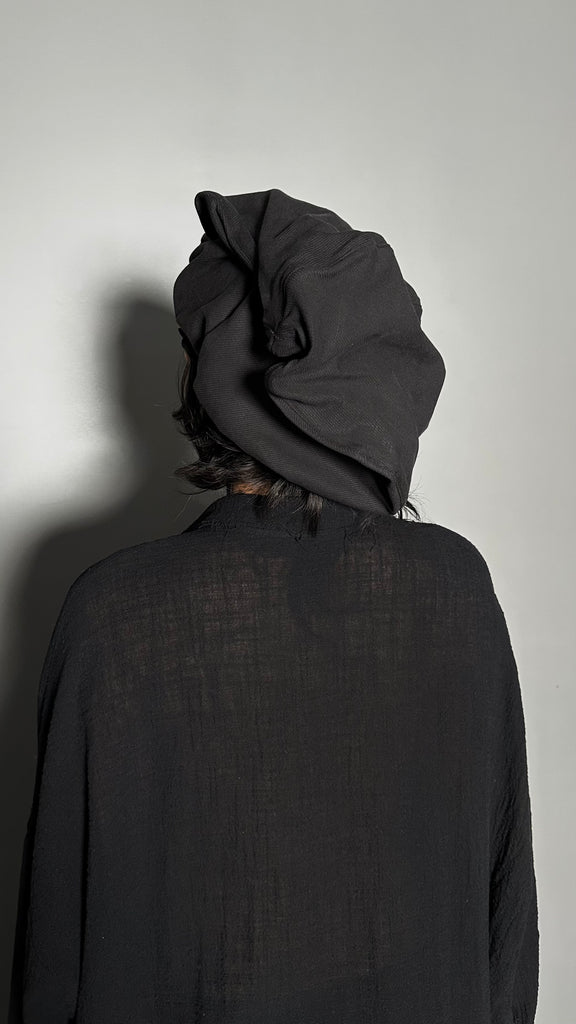 SS25 AMU Unisex. Wire Oversized Stopper Hat #BLACK
