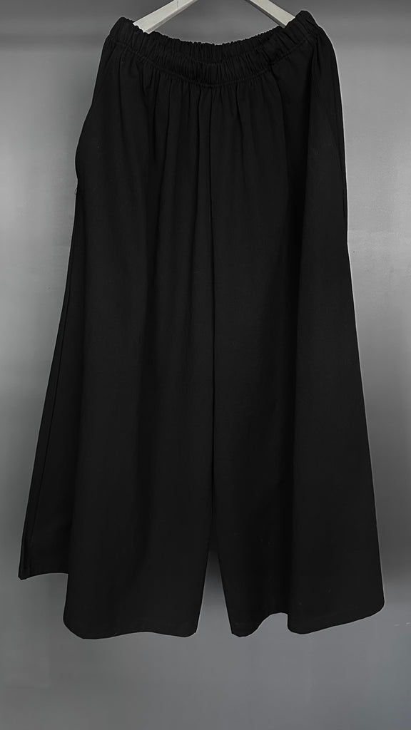 SS25 UNISEX AMU WIDE PANTS #BLACK