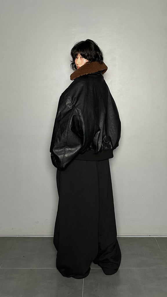 FW25 AMU Unisex. Oversized Padded Jacket #BLACK