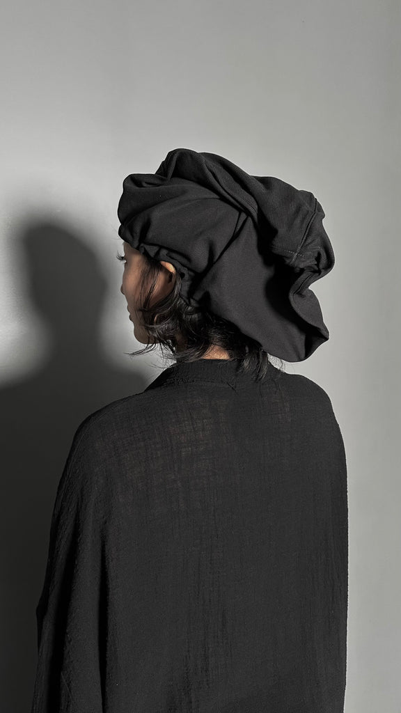 SS25 AMU Unisex. Wire Oversized Stopper Hat #BLACK