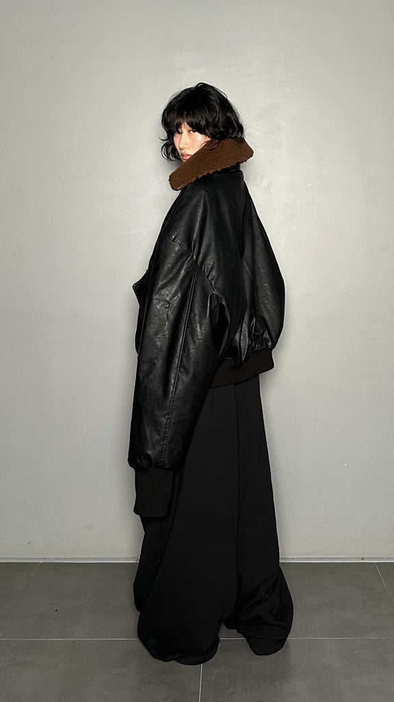 FW25 AMU Unisex. Oversized Padded Jacket #BLACK