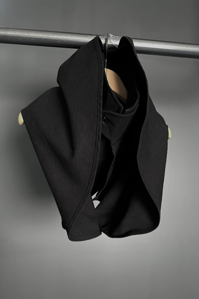 SS25 UNISEX AMU HOODIE CAPE #BLACK