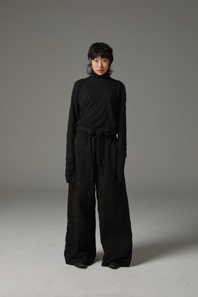 FW25 AMU UNISEX. Oversized Camo Trousers #BLACK