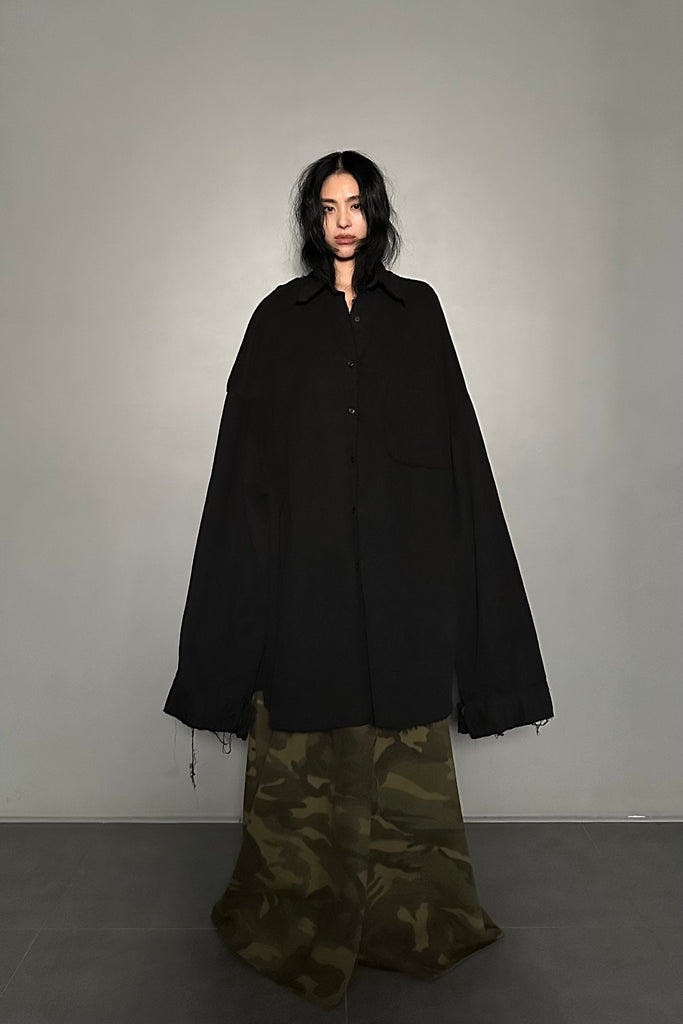 FW24 UNISEX AMU OVERSIZED SHIRT #BLACK