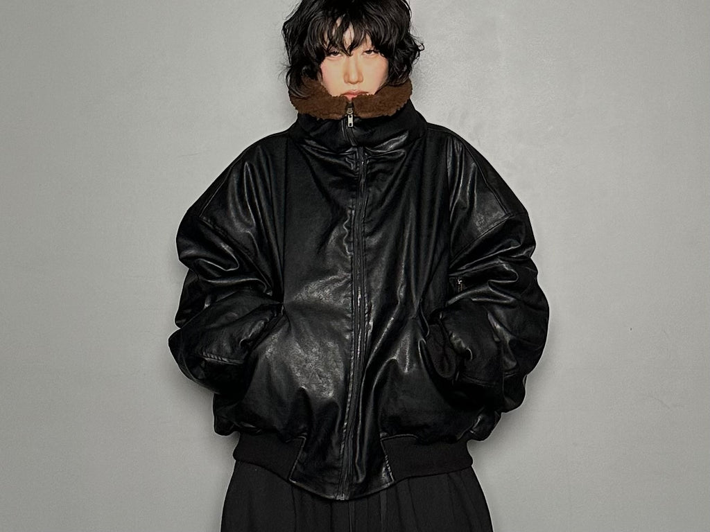 FW25 AMU Unisex. Oversized Padded Jacket #BLACK