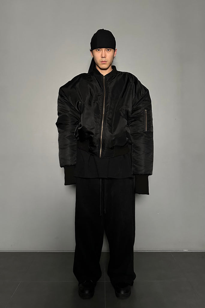 FW24 UNISEX AMU OVERSIZED PADDED REVERSIBLE JACKET #BLACK