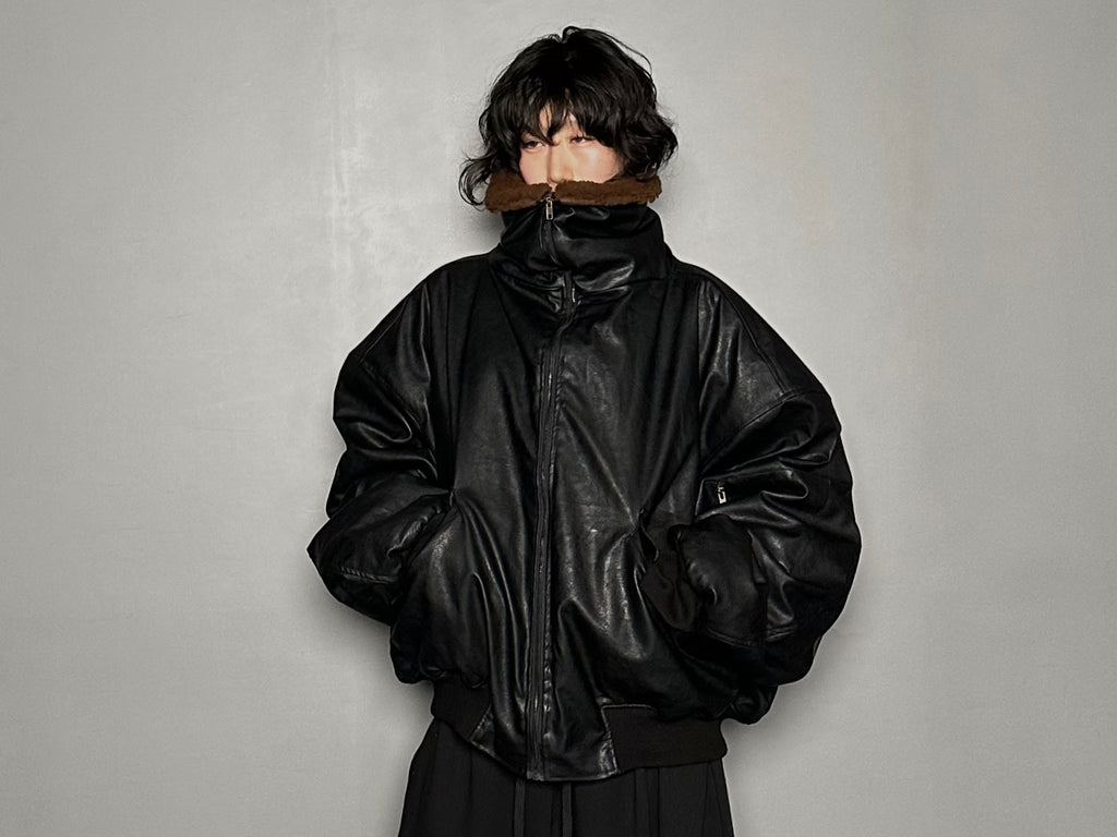 FW25 AMU Unisex. Oversized Padded Jacket #BLACK