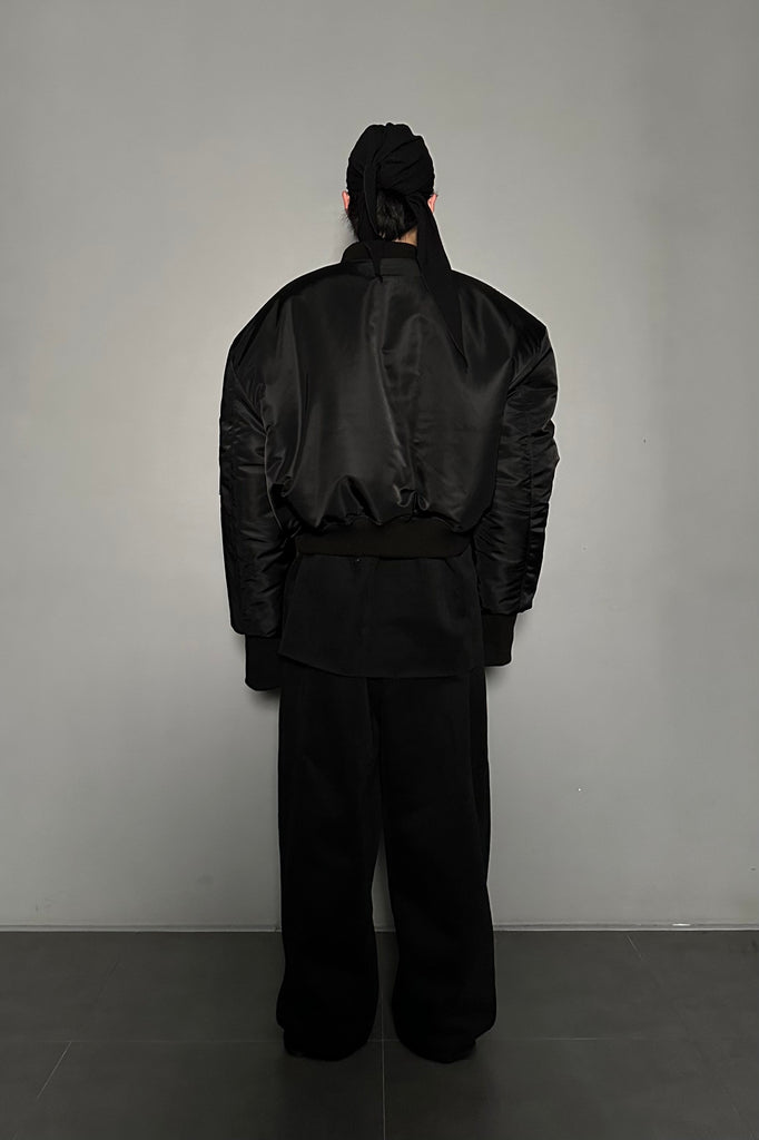 FW24 UNISEX AMU OVERSIZED PADDED REVERSIBLE JACKET #BLACK