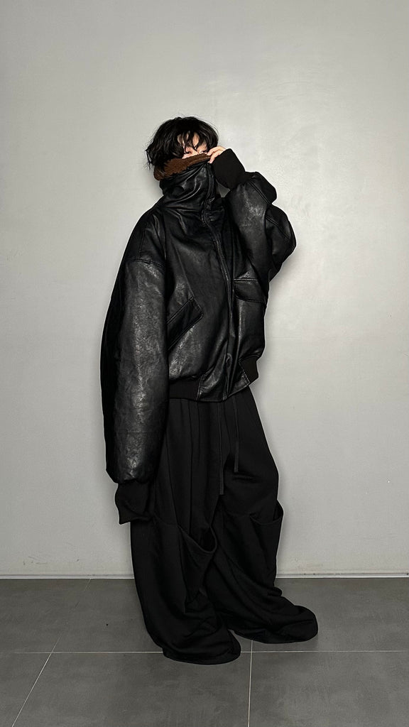 FW25 AMU Unisex. Oversized Padded Jacket #BLACK