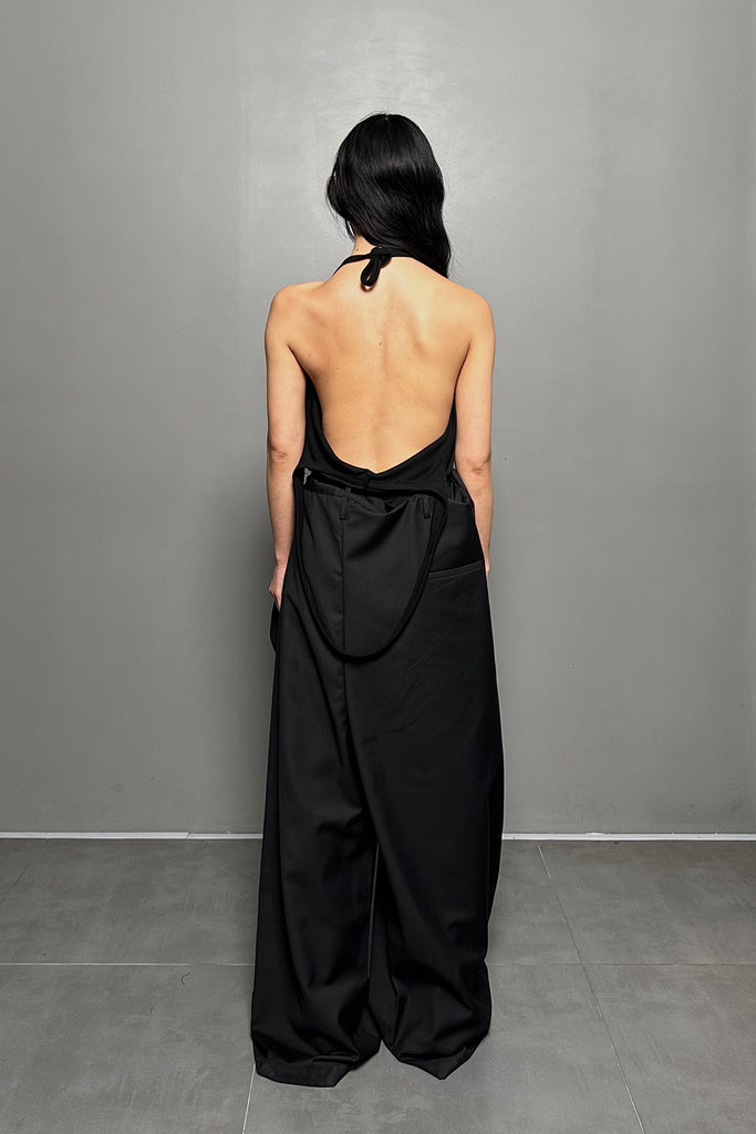 SS24 UNISEX AMU EMPHASIZED OVERSIZED TROUSERS #BLACK