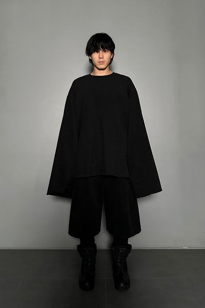 FW24 UNISEX AMU OVERSIZED NAPPED SWEATSHIRT #BLACK