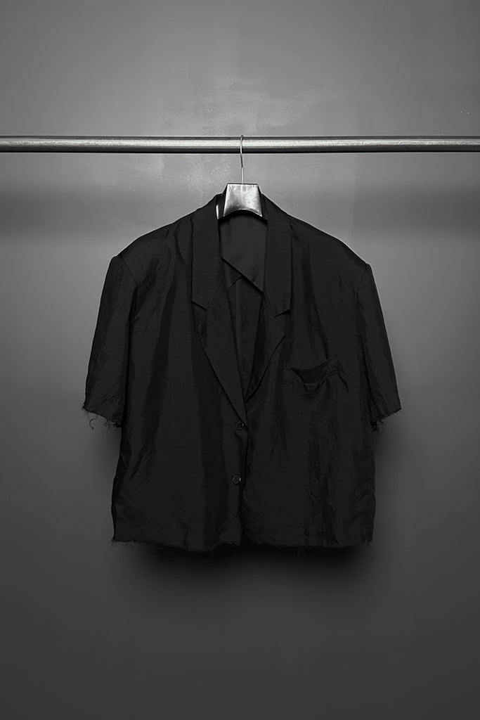 SS25 AMU Unisex Overisized Linen Blazer #BLACK