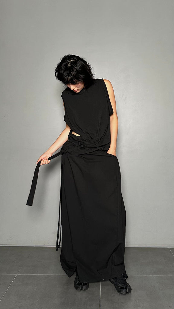SS25 AMU Unisex. Light & Airy Oversized Trousers #BLACK