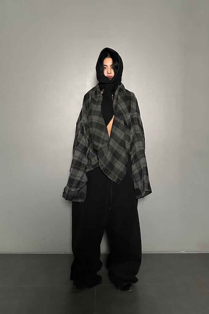 FW24 UNISEX AMU OVERSIZED NAPPED SWEATPANTS #BLACK