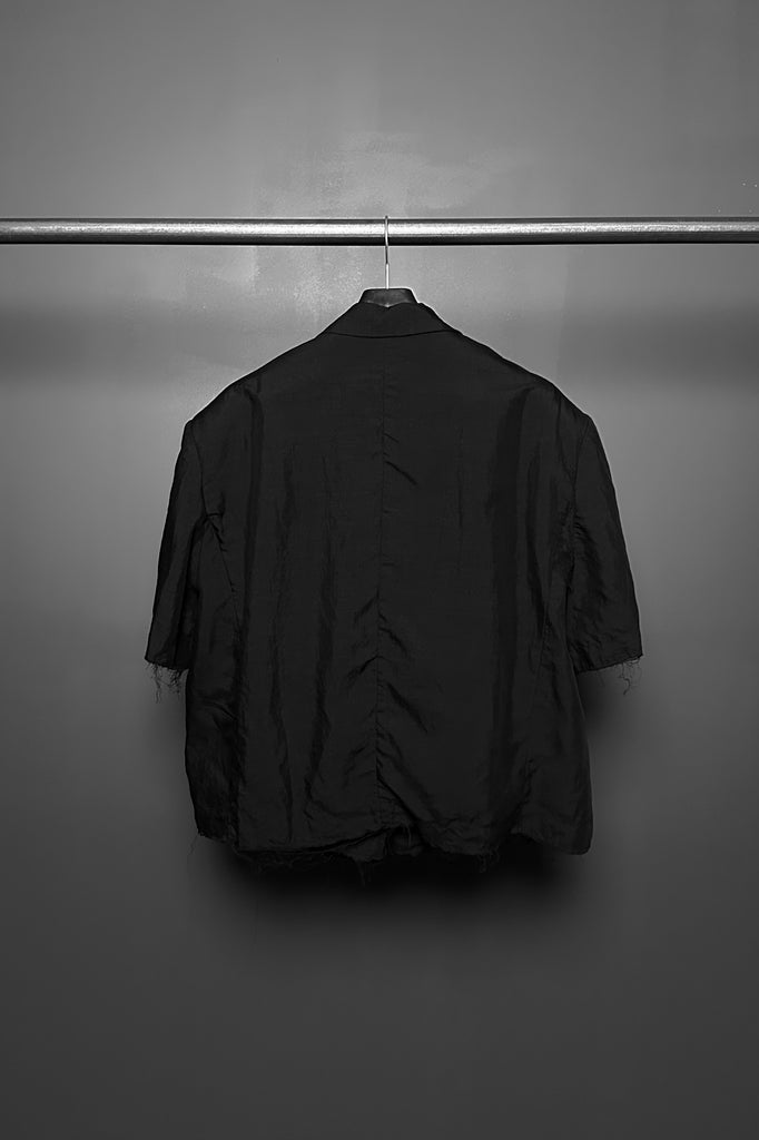 SS25 AMU Unisex Overisized Linen Blazer #BLACK