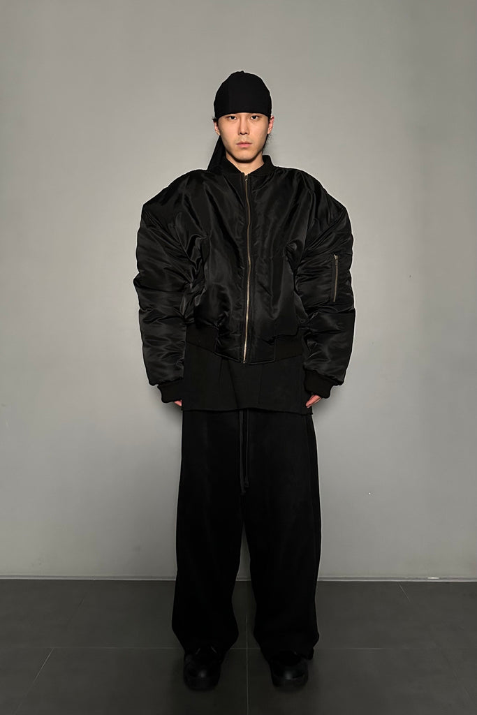 FW24 UNISEX AMU OVERSIZED PADDED REVERSIBLE JACKET #BLACK