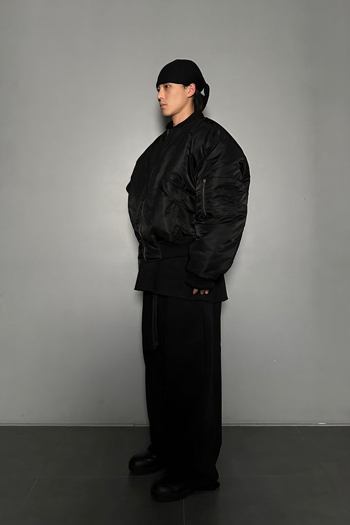 FW24 UNISEX AMU OVERSIZED PADDED REVERSIBLE JACKET #BLACK