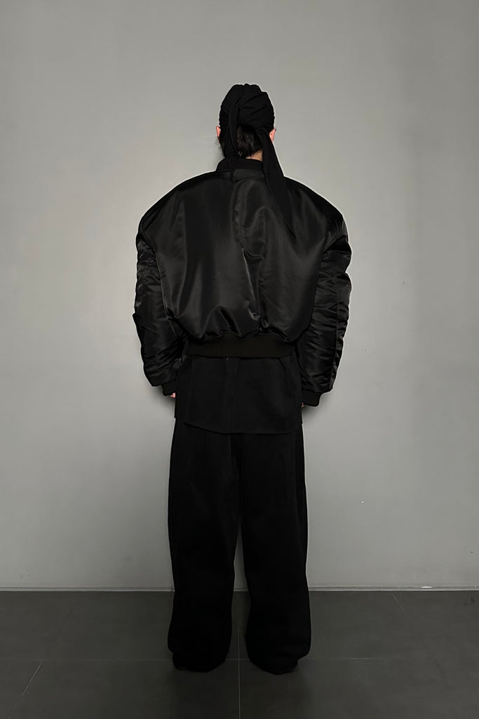 FW24 UNISEX AMU OVERSIZED PADDED REVERSIBLE JACKET #BLACK