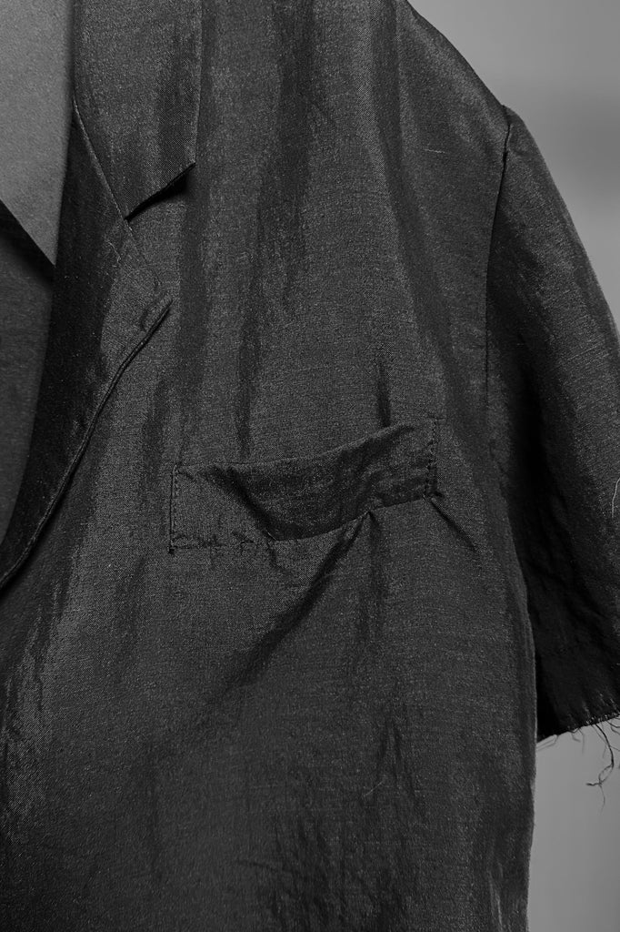 SS25 AMU Unisex Overisized Linen Blazer #BLACK