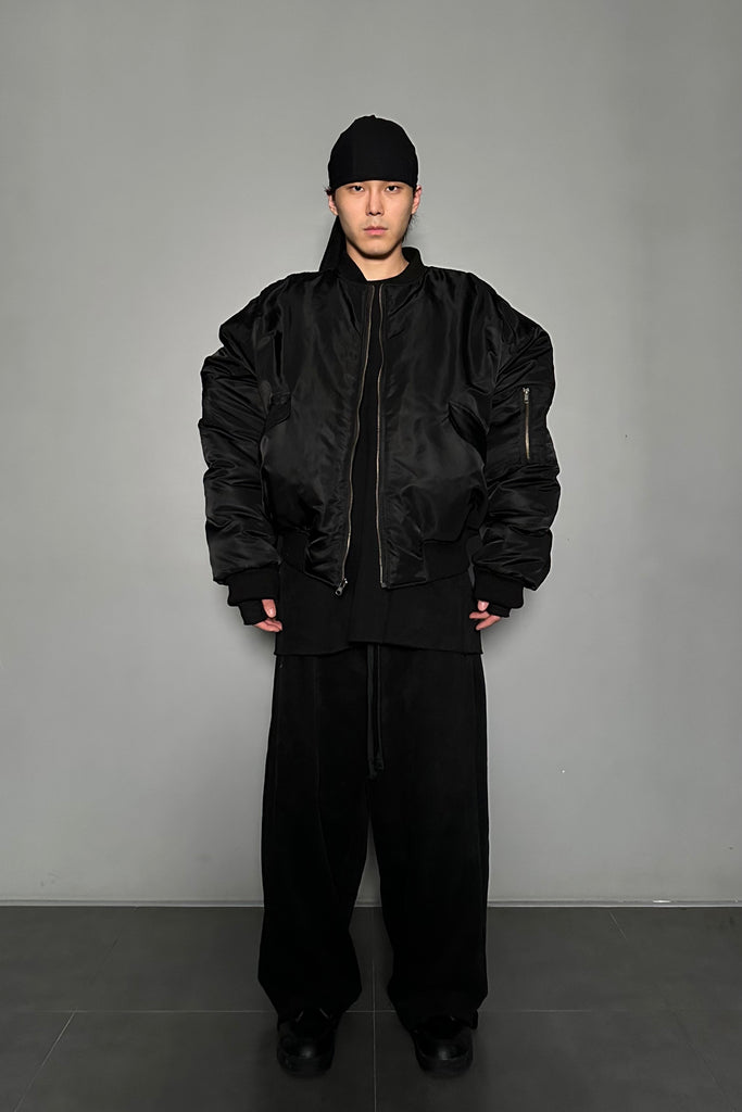 FW24 UNISEX AMU OVERSIZED PADDED REVERSIBLE JACKET #BLACK