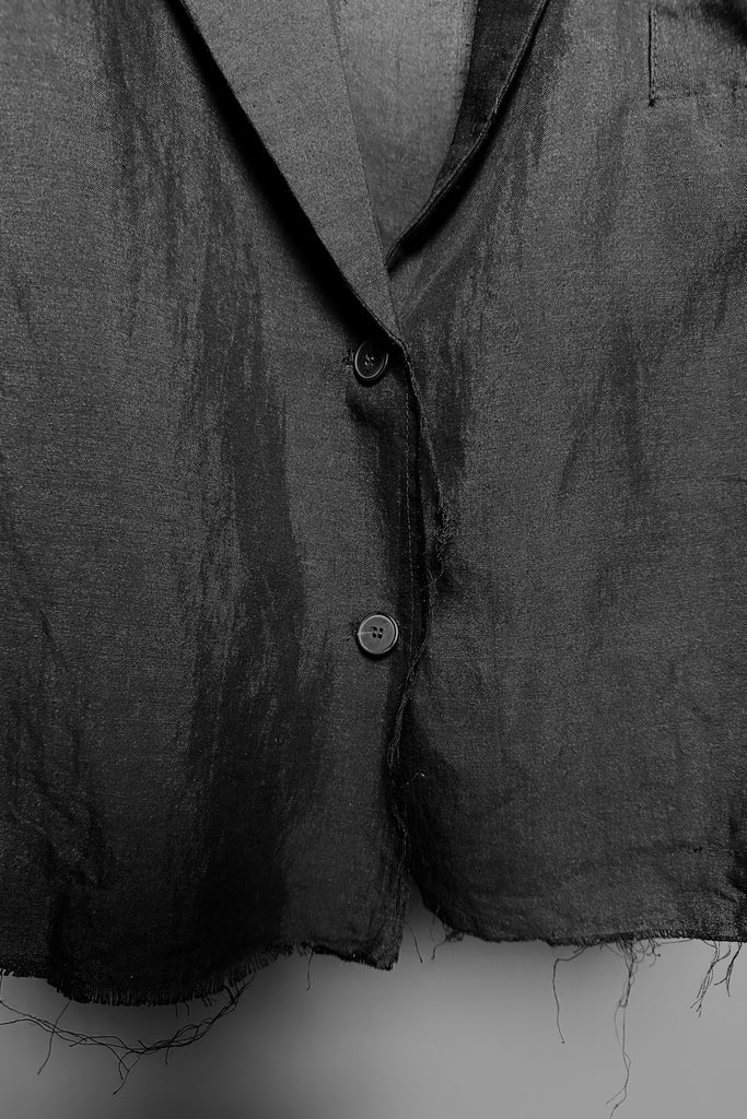 SS25 AMU Unisex Overisized Linen Blazer #BLACK