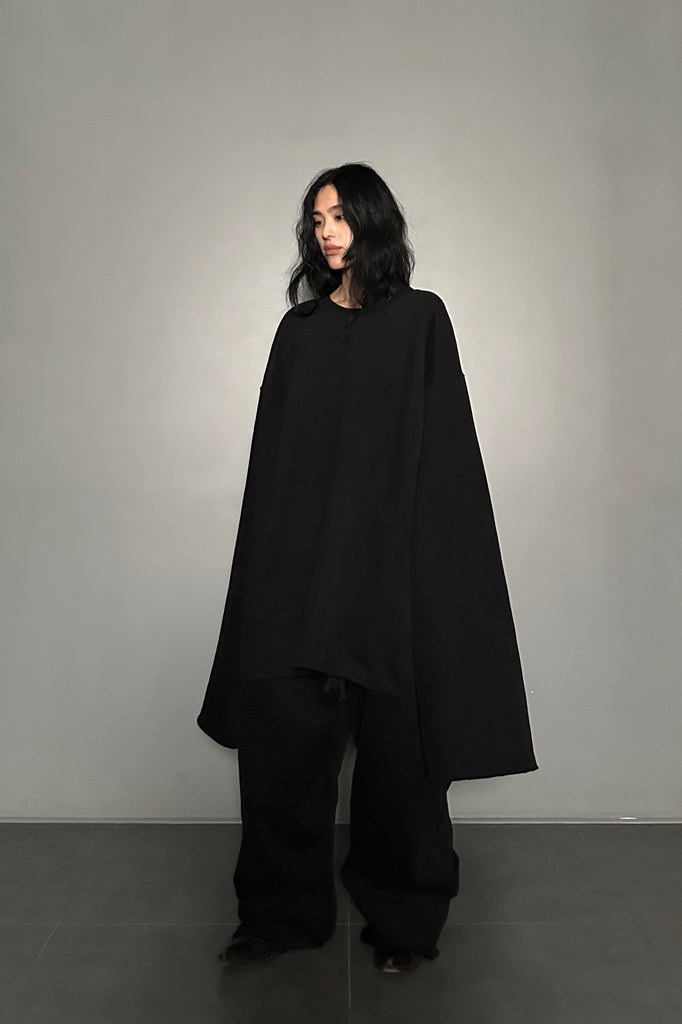 FW24 UNISEX AMU OVERSIZED NAPPED SWEATSHIRT #BLACK