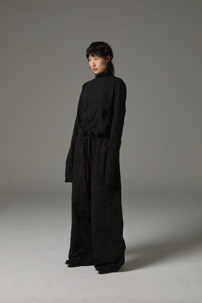 FW25 AMU UNISEX. Oversized Camo Trousers #BLACK