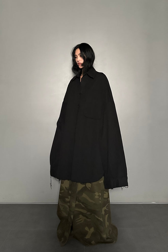 FW24 UNISEX AMU OVERSIZED SHIRT #BLACK