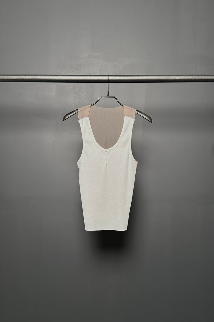 SS25 AMU Silhouette Sleeveless Top #WHITE [Pre-Order 20% OFF until 05/09]